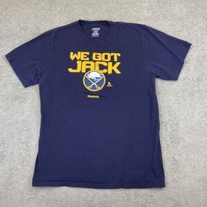 Buffalo Sabres Reebok NHL T Shirt Mens‎ Large Blue Primary Graphic We Got Jack